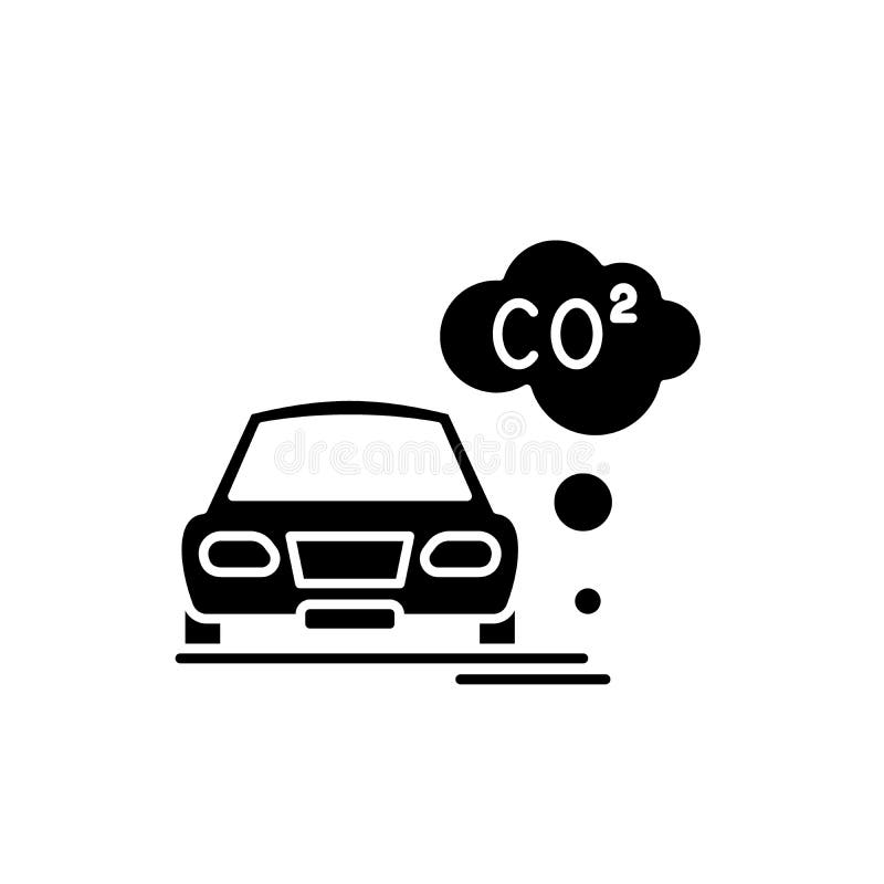 Motor Vehicle Pollution Vector Line Icon, Linear Concept, Outline Sign ...