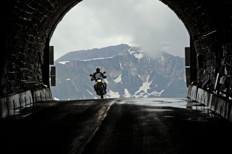 Motorbike entering the tunnel‏