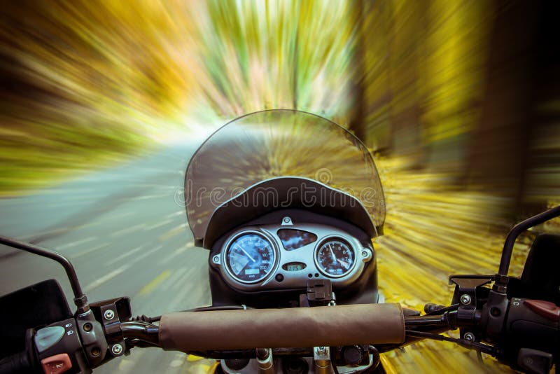 Motorbike in motion