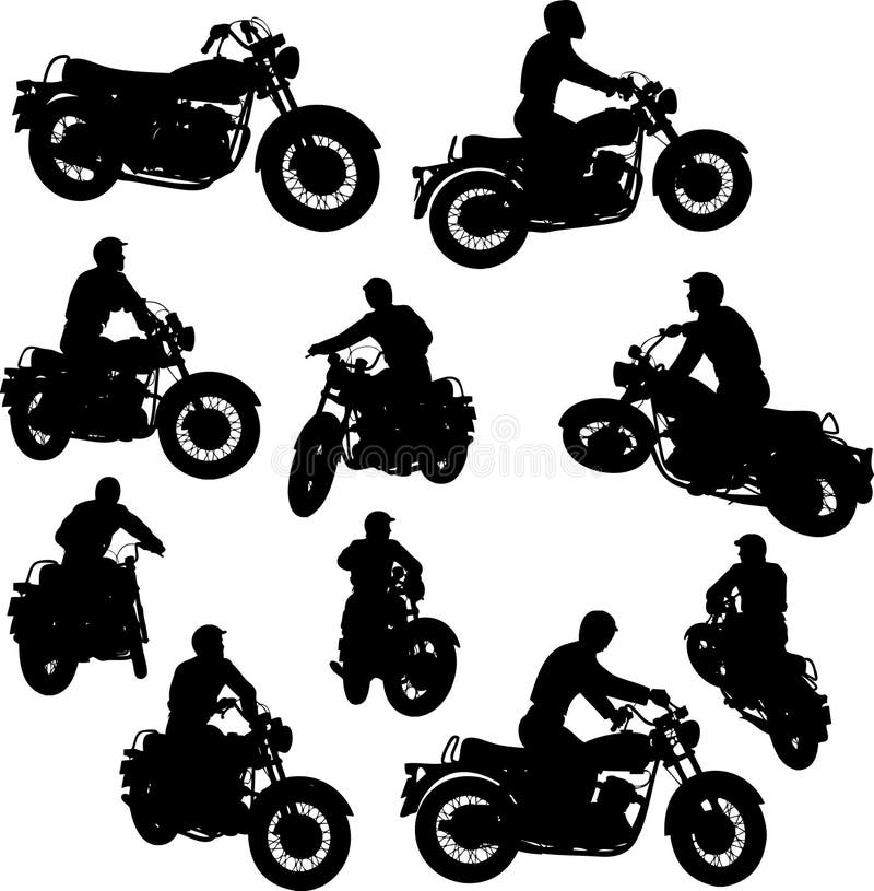 Motorbike Silhouettes