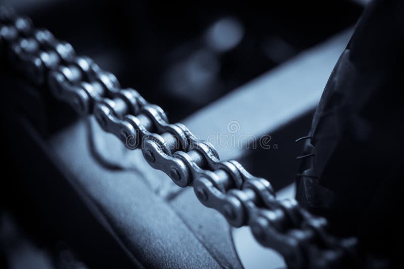 Motorcycle chain detail stock image. Image of power, drive 73168531