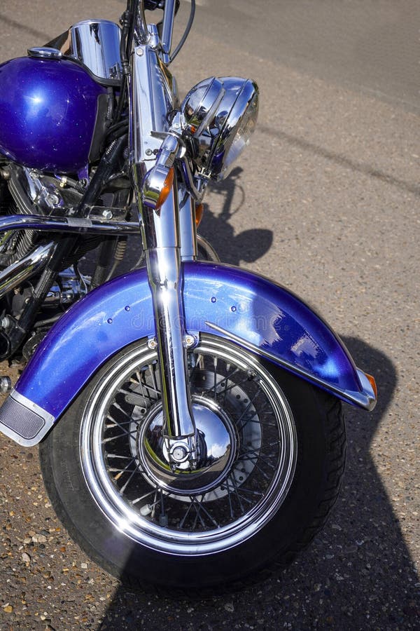 Motorcycle Closeup from Different Sides, Separate Parts of the