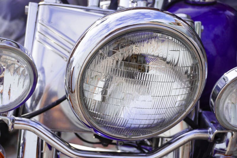 Motorcycle Closeup from Different Sides, Separate Parts of the