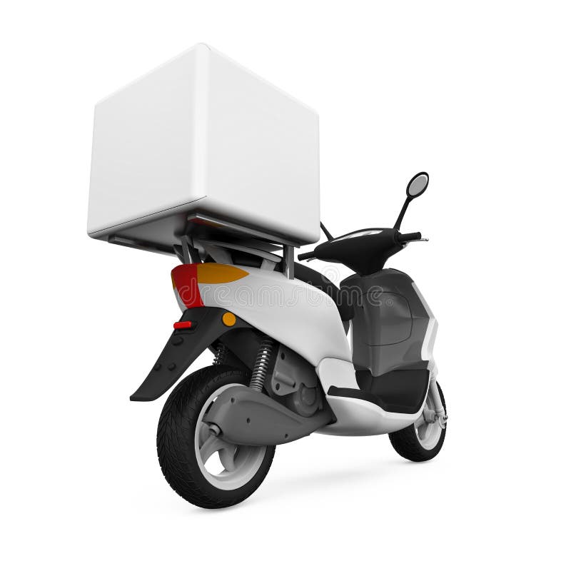 Download Motorcycle Delivery Box Stock Illustration Illustration Of Courier 62229664