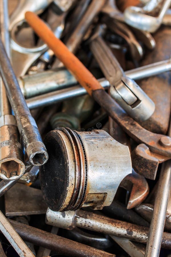 Motorcycle fixing stock image. Image of exhaust, engine 37406575