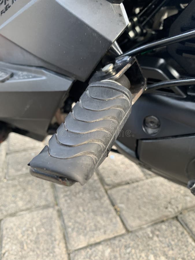 Motorcycle footrest stock image. Image of iron, close 224159775