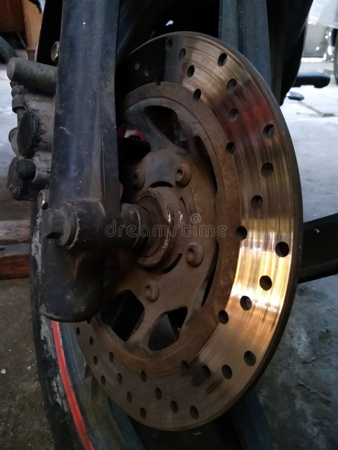 Motorcycle Front Disc Brake Close Up Stock Photo Image of machine