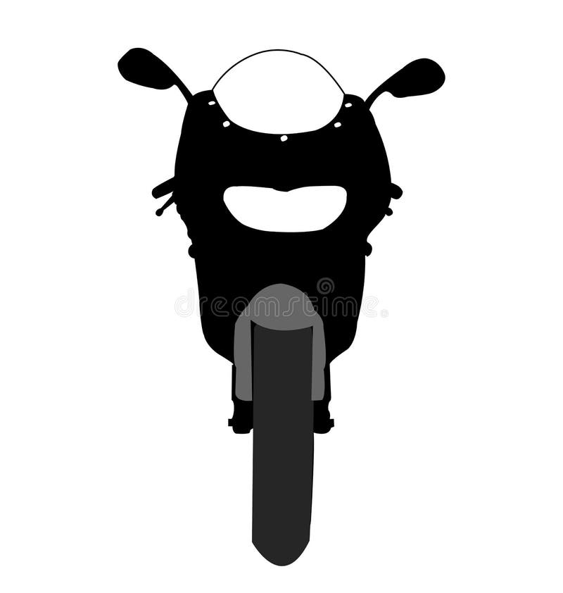 Motorcycle Front View Vector Stock Vector - Illustration of rubber