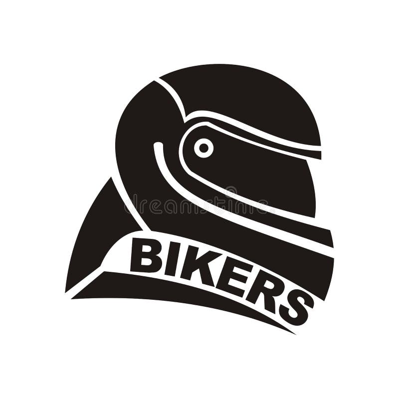 Motorcycle Helmet Design Logo Vector Bikers Helmet Stock Vector