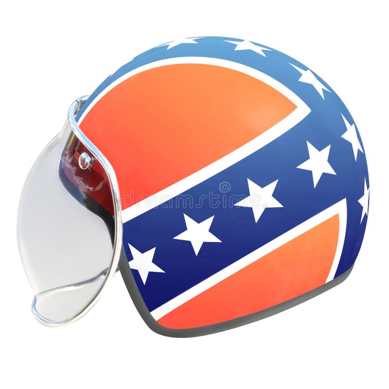 Motorcycle Helmet with Flag Pattern Stock Photo - Image of object