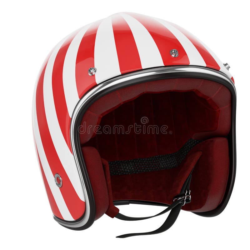 Motorcycle Helmet with Protective Ear of Points Stock Illustration