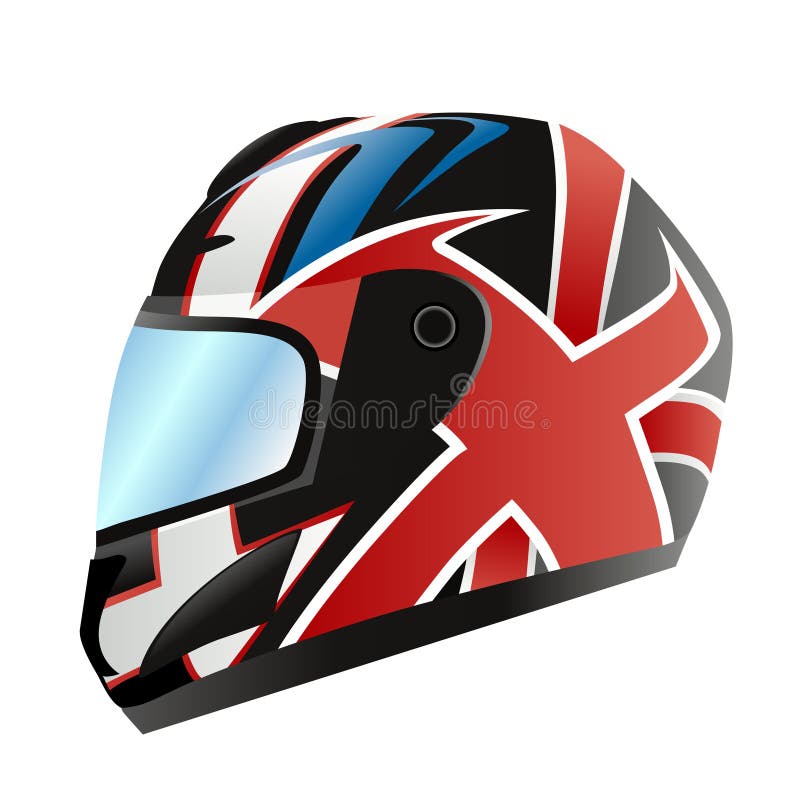 Motorcycle helmet vector stock illustration