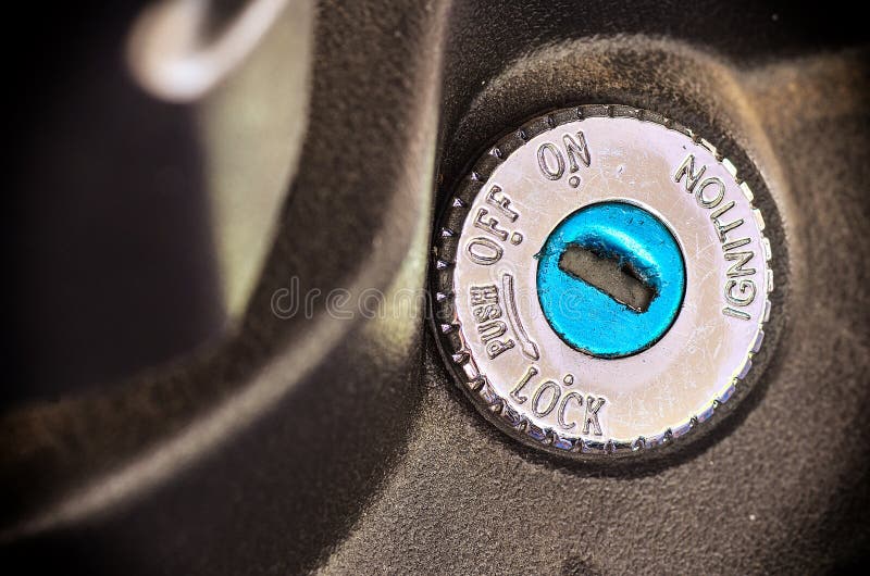 Motorcycle key hole stock photo. Image of black, security 61519388