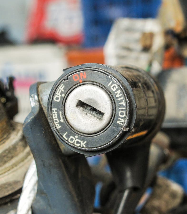 Motorcycle key hole stock photo. Image of black, security 61519388