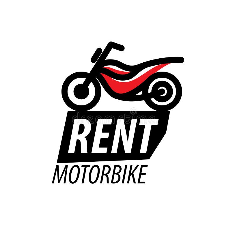 Motorcycle logo for rent. Vector illustration on white background royalty free illustration