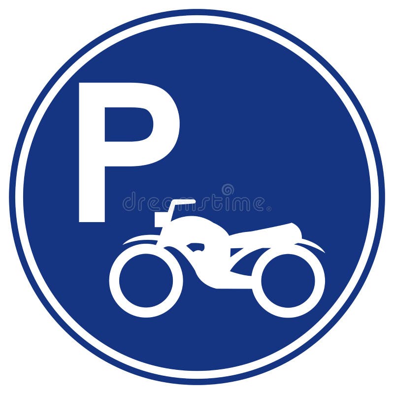 Motorcycle Parking Symbol Sign, Vector Illustration, Isolate on White
