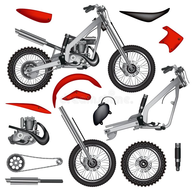 Motorcycle Parts Stock Illustrations 1,809 Motorcycle Parts Stock