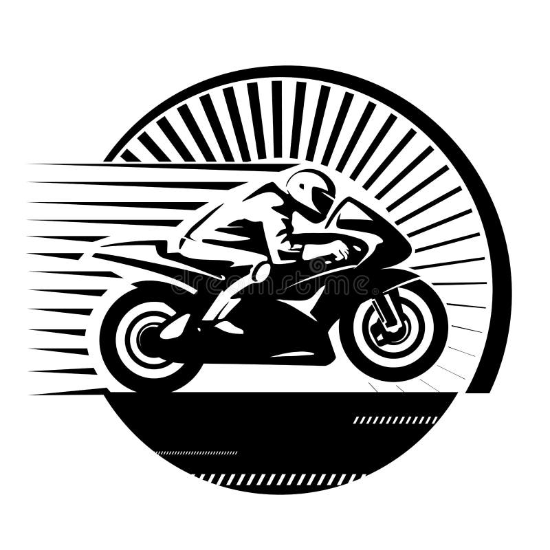Motorcycle racer. stock illustration