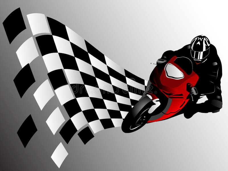 Motorcycle racer vector illustration