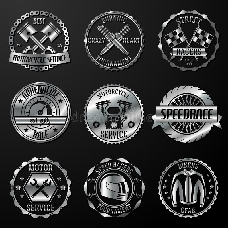 Free Vector  Grand prix racing crazy pistons motorclub black emblems set  isolated vector illustration