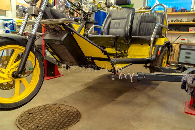 Motorcycle in a Repair Shop Stock Photo Image of occupation