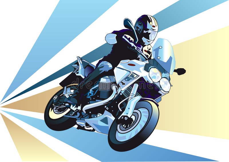 Motorcycle sprint royalty free illustration Motorcycle sprint royalty free illustration