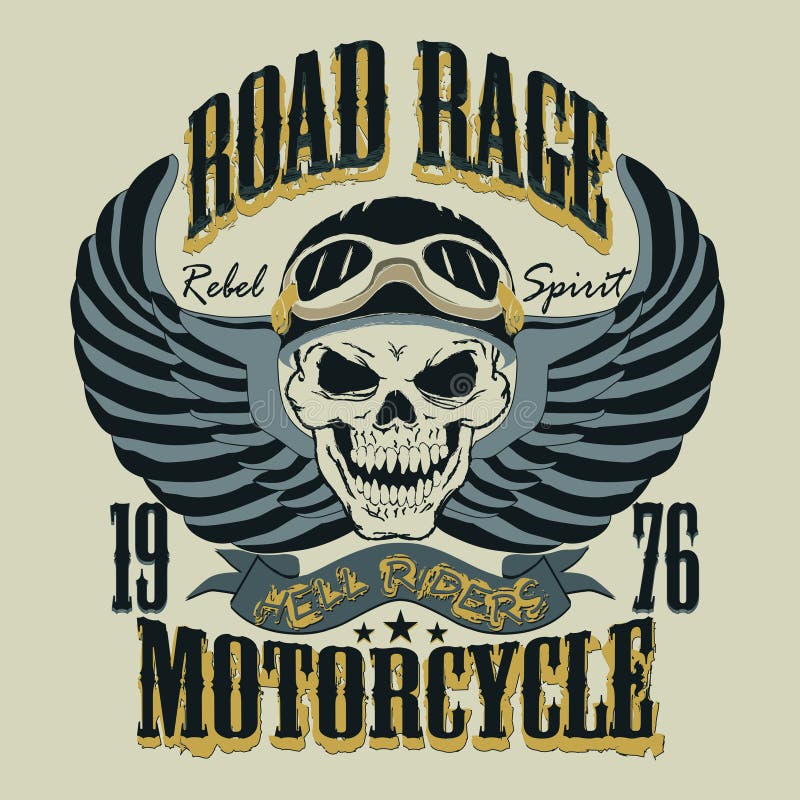 Download Motorcycle T-shirt Design Vector Illustration Stock Vector ...