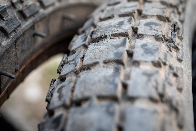 Motorcycle Tire Treads, Worn Out and Trash Stock Photo Image of
