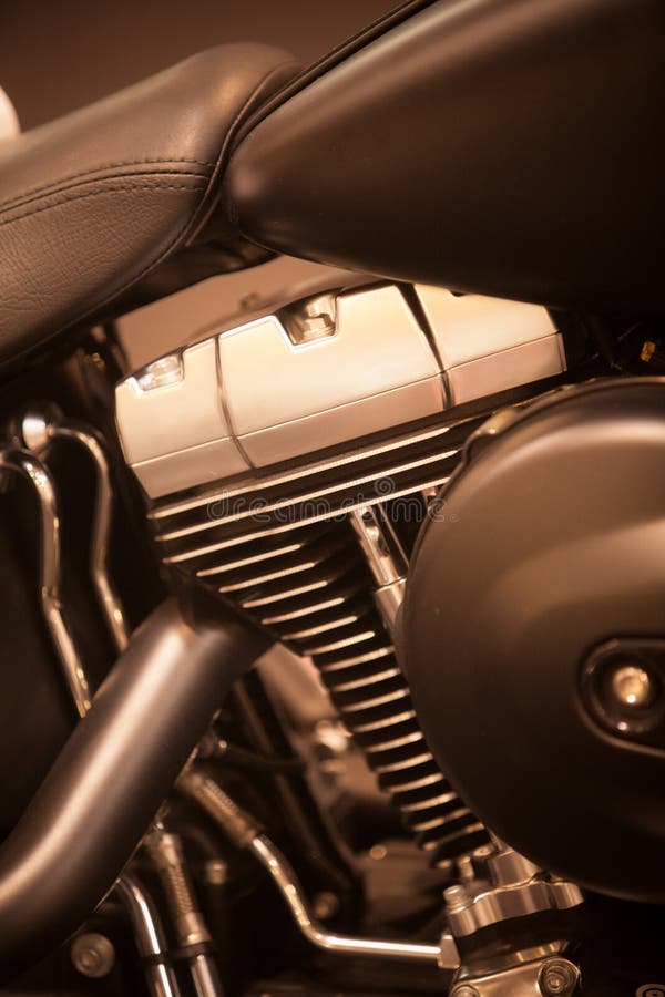 Close up shot of V-Twin motorcycle engine. Close up shot of V-Twin motorcycle engine.