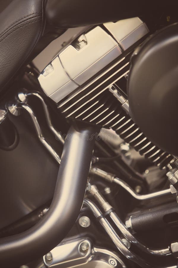 Close up shot of V-Twin motorcycle engine. Close up shot of V-Twin motorcycle engine.