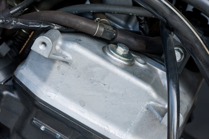 Motorcycle Valve Cover stock photo. Image of aluminum 23434632