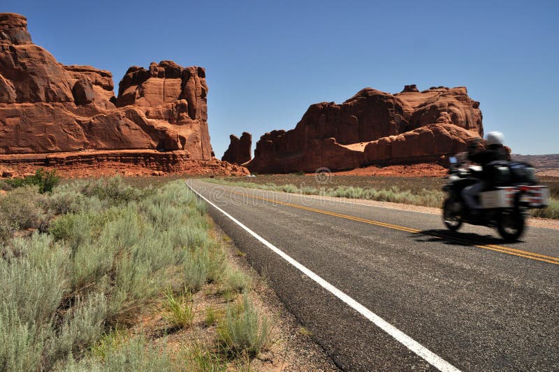Motorcyle in Arches National Park