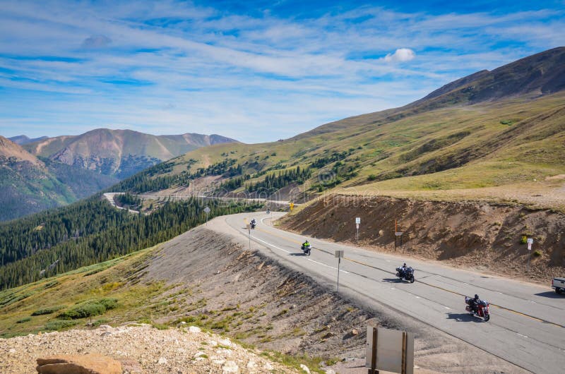 Motorcyles - Loveland-Pas - Colorado stock foto Motorcyles - Loveland-Pas - Colorado stock foto