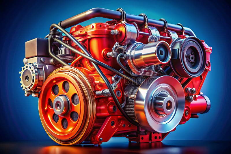 Motore di boxe ad alte prestazioni : potenza di scarico e precisione per applicazioni automobilistiche e sportive royalty illustrazione gratis