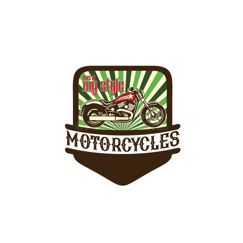 Motorfietswijnoogst met kenteken vector illustratie Motorfietswijnoogst met kenteken vector illustratie