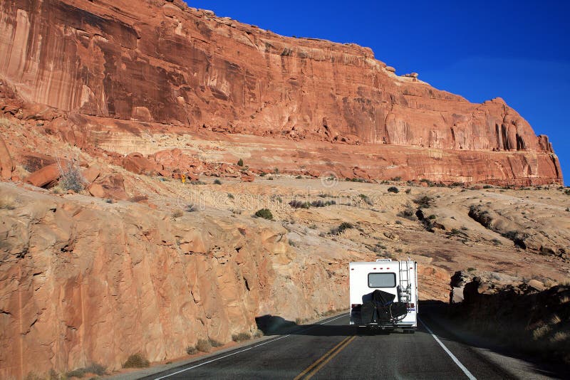 Motorhome in Arches National Park, Utah