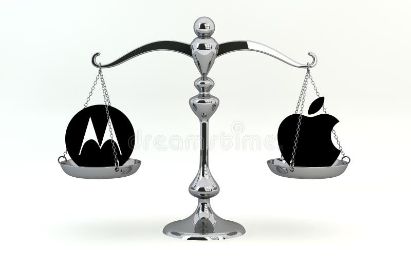 Motorola Mobility versus Apple royalty free illustration Motorola Mobility versus Apple royalty free illustration