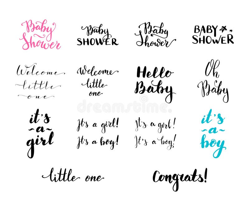 Mots et expressions de brosse écrits par main de vecteur illustration stock Mots et expressions de brosse écrits par main de vecteur illustration stock