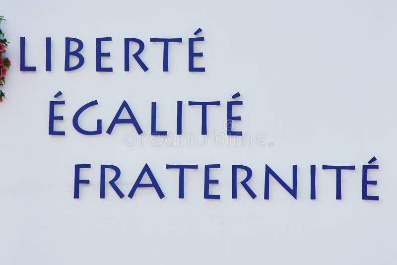 Liberty Equality Fraternity Words French Motto Stock Photos - Free ...