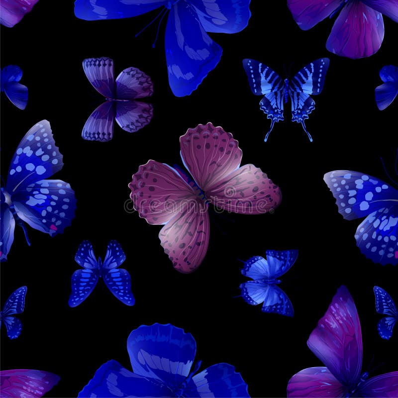 Seamless pattern from butterflies, vector illustration, clip-art. Seamless pattern from butterflies, vector illustration, clip-art