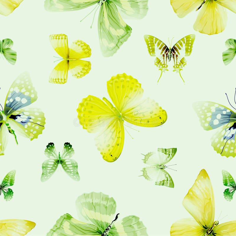 Seamless pattern from butterflies, vector illustration, clip-art. Seamless pattern from butterflies, vector illustration, clip-art