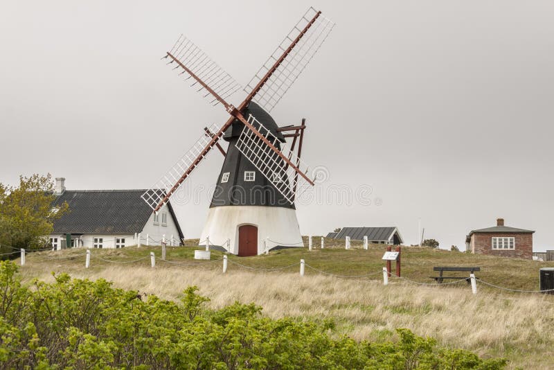 Moulin à vent sur l'île de Mando - Danemark