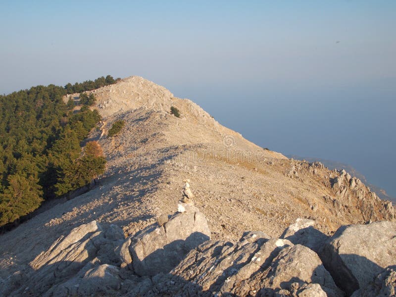 Mount Ainos stock photo. Image of active, healthy, rocks 56951716