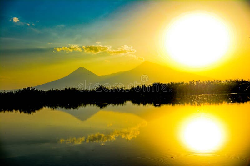 Mount Ararat and Beautiful Sunset Stock Image Image of beautiful