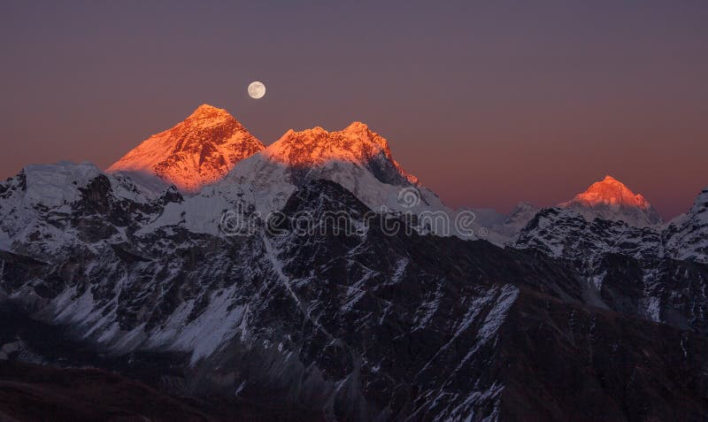 Mount Everest Makalu Peak stock photo Mount Everest Makalu Peak stock photo