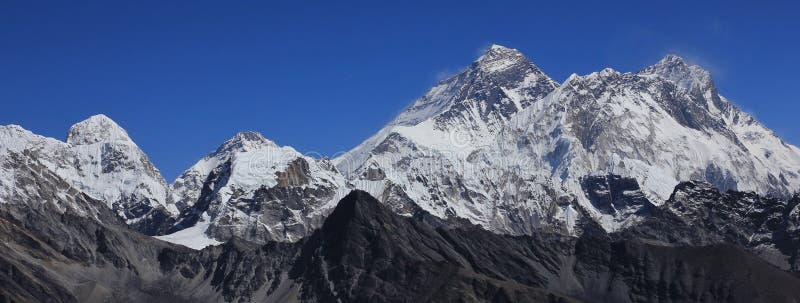 Mount Everest, view from Renjo La mountain pass