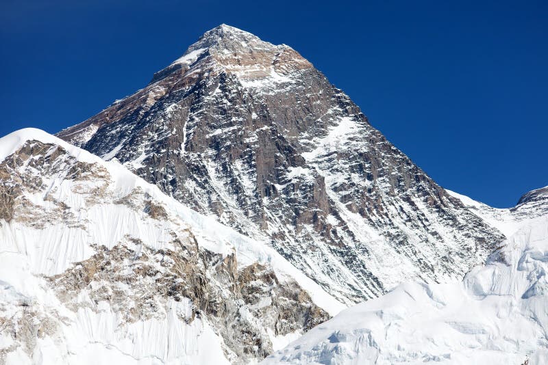 Mount Everest - way to Everest base camp - Nepal. Top of Mount Everest - way to Everest base camp - Nepal stock image Mount Everest - way to Everest base camp - Nepal. Top of Mount Everest - way to Everest base camp - Nepal stock image