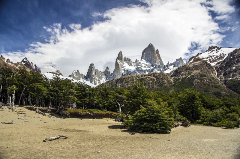 Mount Fitz Roy, Patagonia, Argentina royalty free stock image Mount Fitz Roy, Patagonia, Argentina royalty free stock image