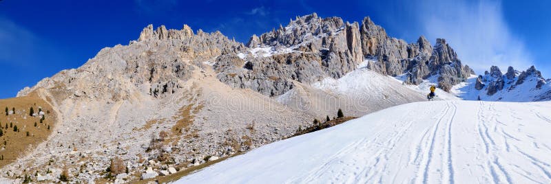 Mount Latemar in the Alps, Italy