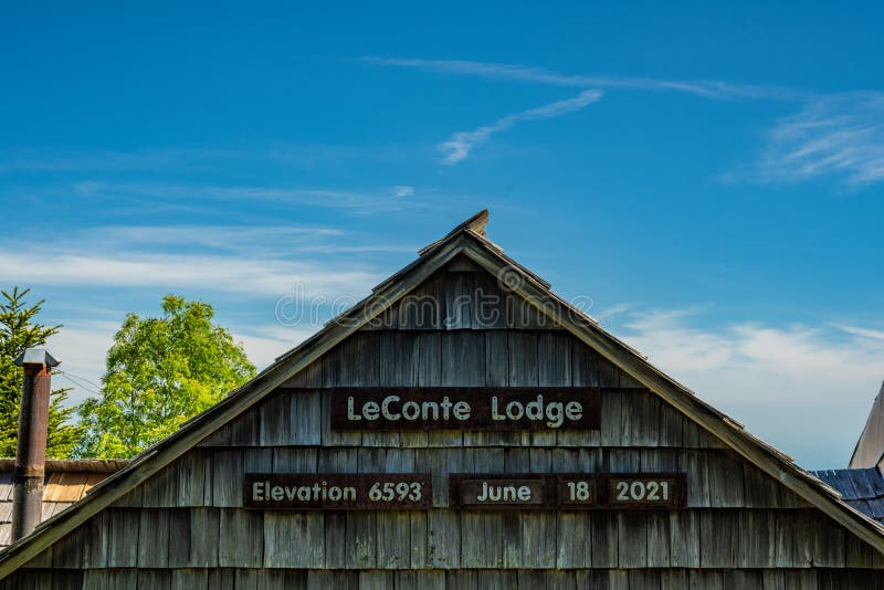 Mount LeConte Lodge Under Blue Sky on June 18, 2021 Editorial Photo